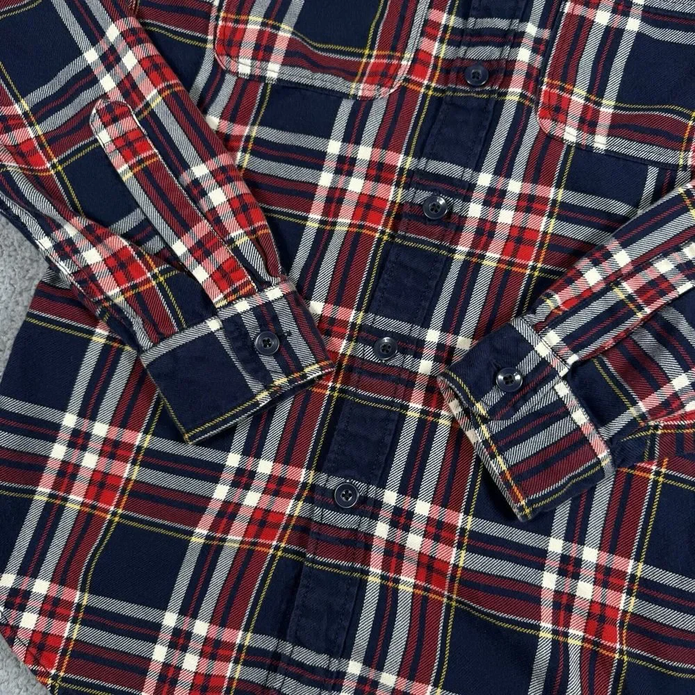 J.Crew Shirt Mens XS Red Blue Plaid Flannel‎ Outdoor Sportsmens Outfitter